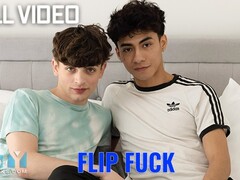 Zayne Bright & Luca Ambrose go crazy with flip smash & sans a condom oral act - Utter Free Video